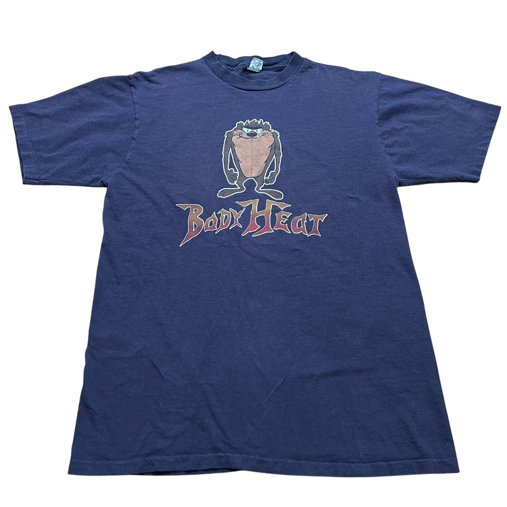 Artex T-Shirt Mens XL Blue Body Heat Taz Vintage 80s Graphic Single Stitch USA